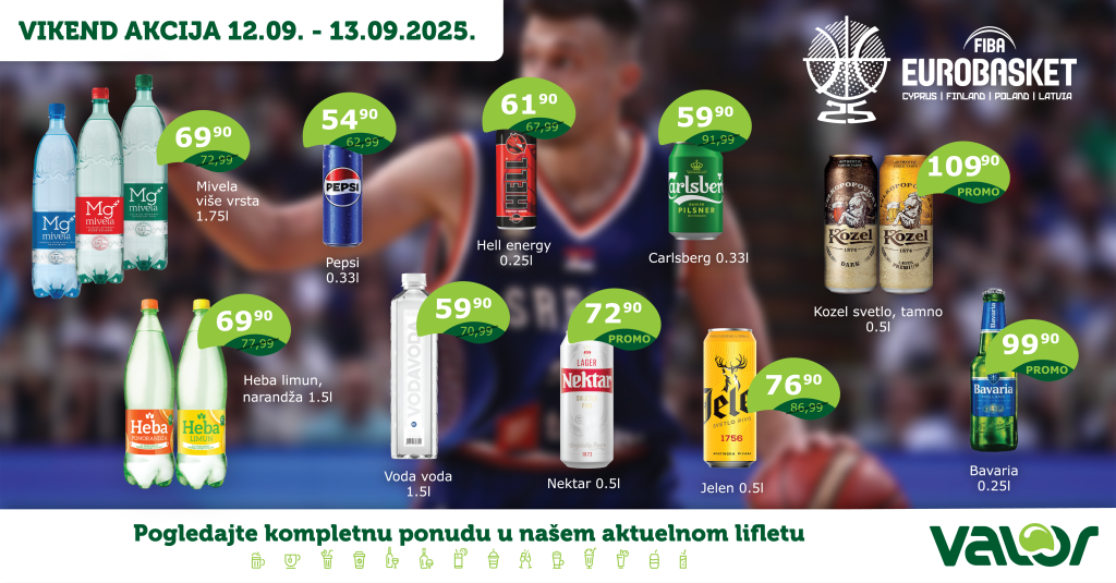 VIKEND AKCIJA od 12.09. do 13.09.2025. 1 Valor VIKEND AKCIJA WEB sept 12 01